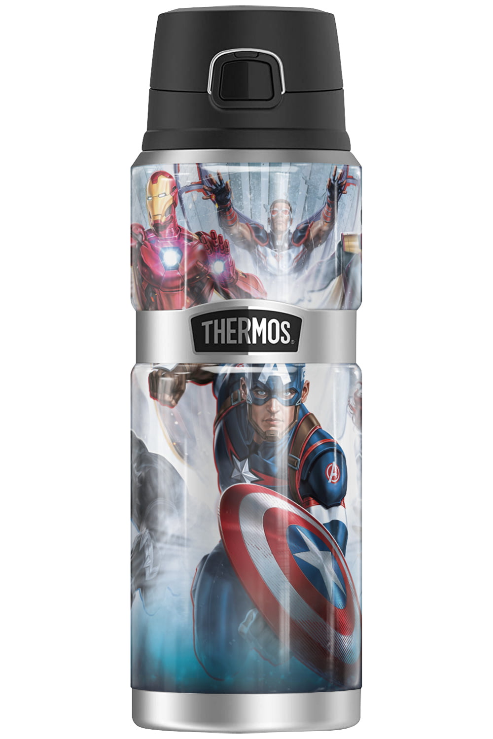 Simple Modern Marvel Avengers Kids Avengers Water Bottle with Straw Lid | Insulated Stainless Steel Tumbler | Summit | 14oz, Avengers Assemble