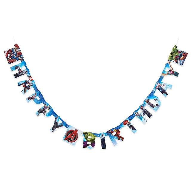 Avengers Birthday Party Decoration Banner, 7.59 ft. - Walmart.com