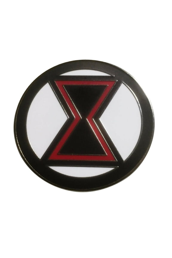 Avengers Black Widow Logo 1.5 Inches in Diameter Enamel Metal Pin