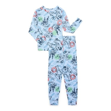 Avengers Boys Long Sleeve Top and Pants Pajama Set, 2-Piece, Sizes 4-10