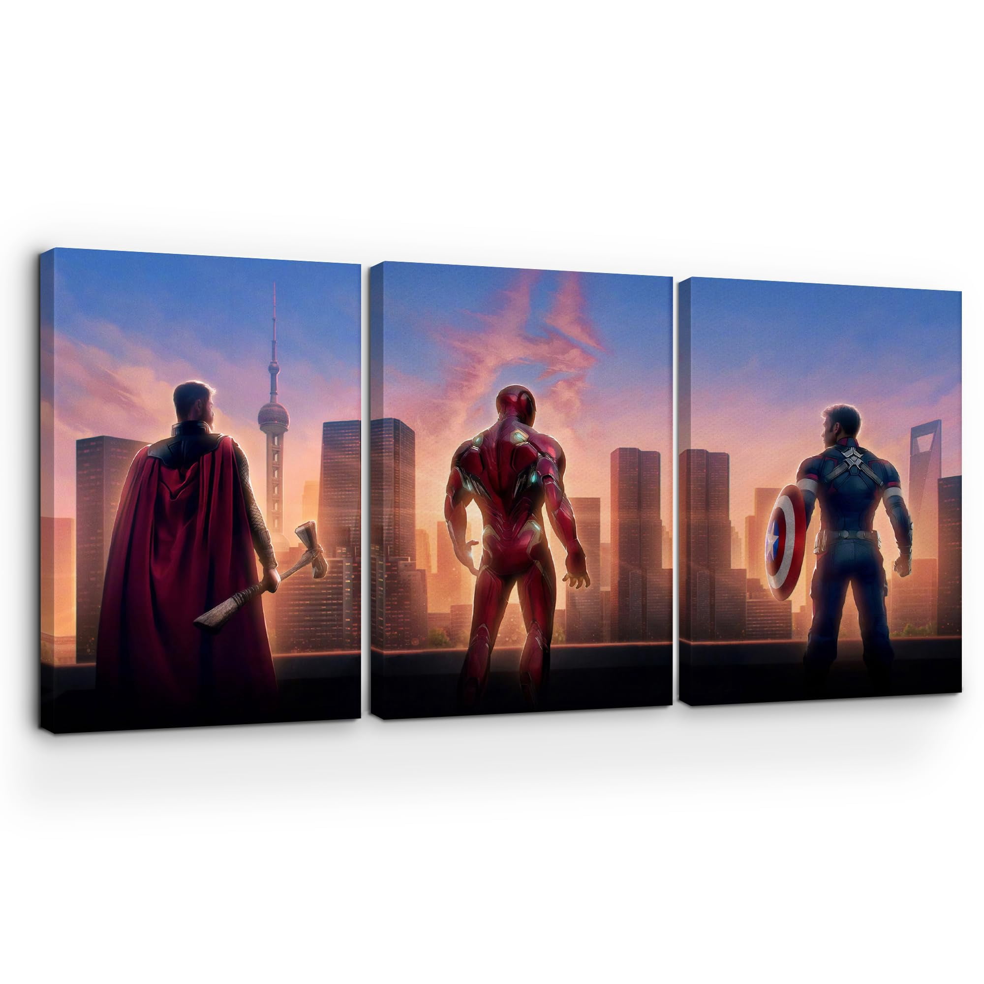 Avengers Canvas Wall Art by DreamController Set of 3 - 16x24 inches ...