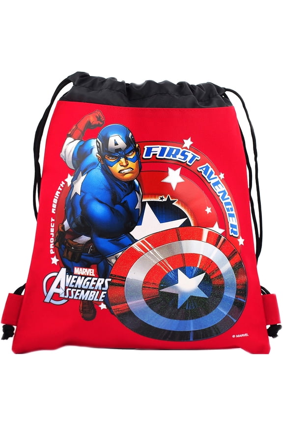 Avengers Captain America Drawstring Bag For Multi Purposes Use