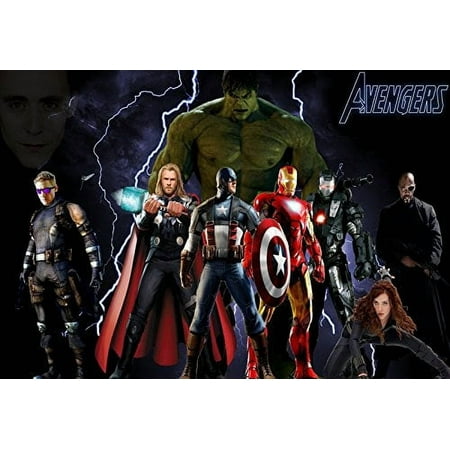 Avengers Captain America Ironman Hulk Birthday Edible Image Cake Topper - 1/4 Sheet