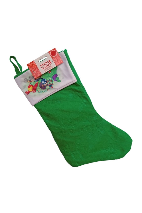 Avengers Christmas Stocking for Boys Green Felt