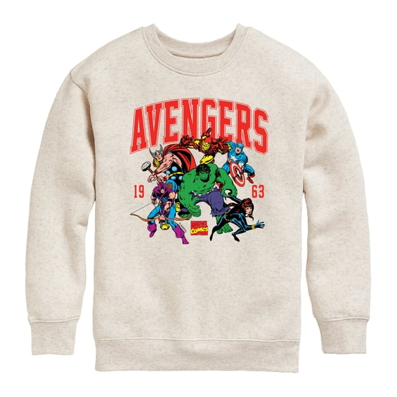 Avengers - Collegiate - Youth Boys Crew Fleece Sweatshirt