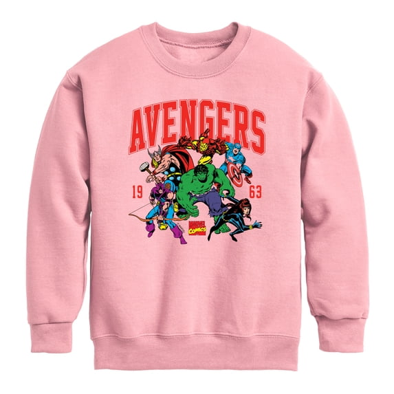 Avengers - Collegiate - Youth Boys Crew Fleece Sweatshirt