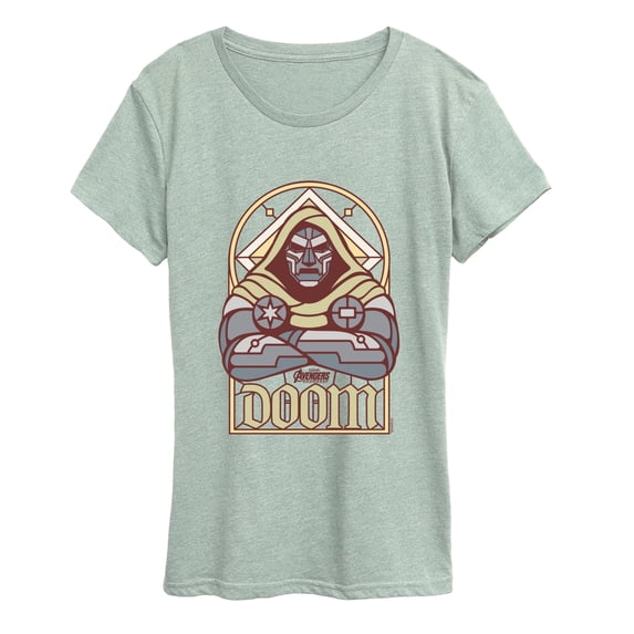 Avengers - Doom Stained Glass Women's Short Sleeve Graphic T-Shirt ...