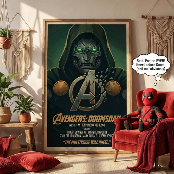 Avengers Doomsday 2026 Minimal Movie Poster 8x12 UNFRAMED