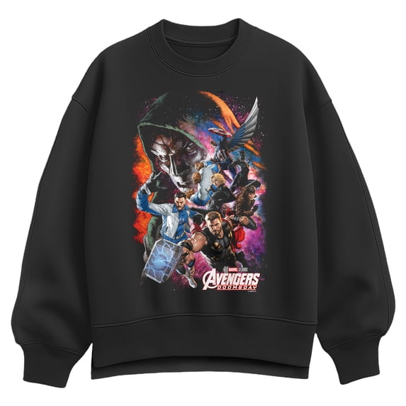Avengers - Cover Women's Oversized Fleece Crew Sweatshirt - Walmart.com
