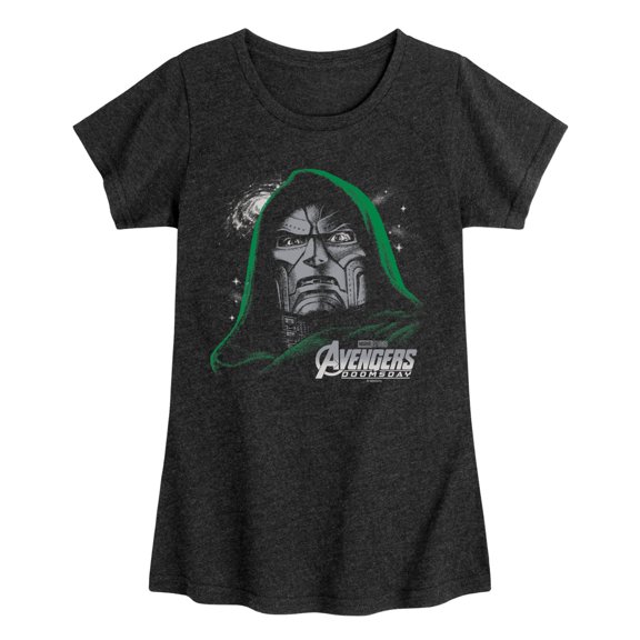 Avengers - Doom Face Girls' Fitted Short Sleeve Graphic T-Shirt