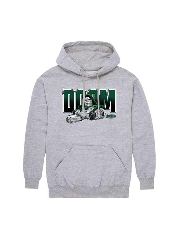 Avengers - Doom Halftone Men's Graphic Fleece Pullover Hoodie