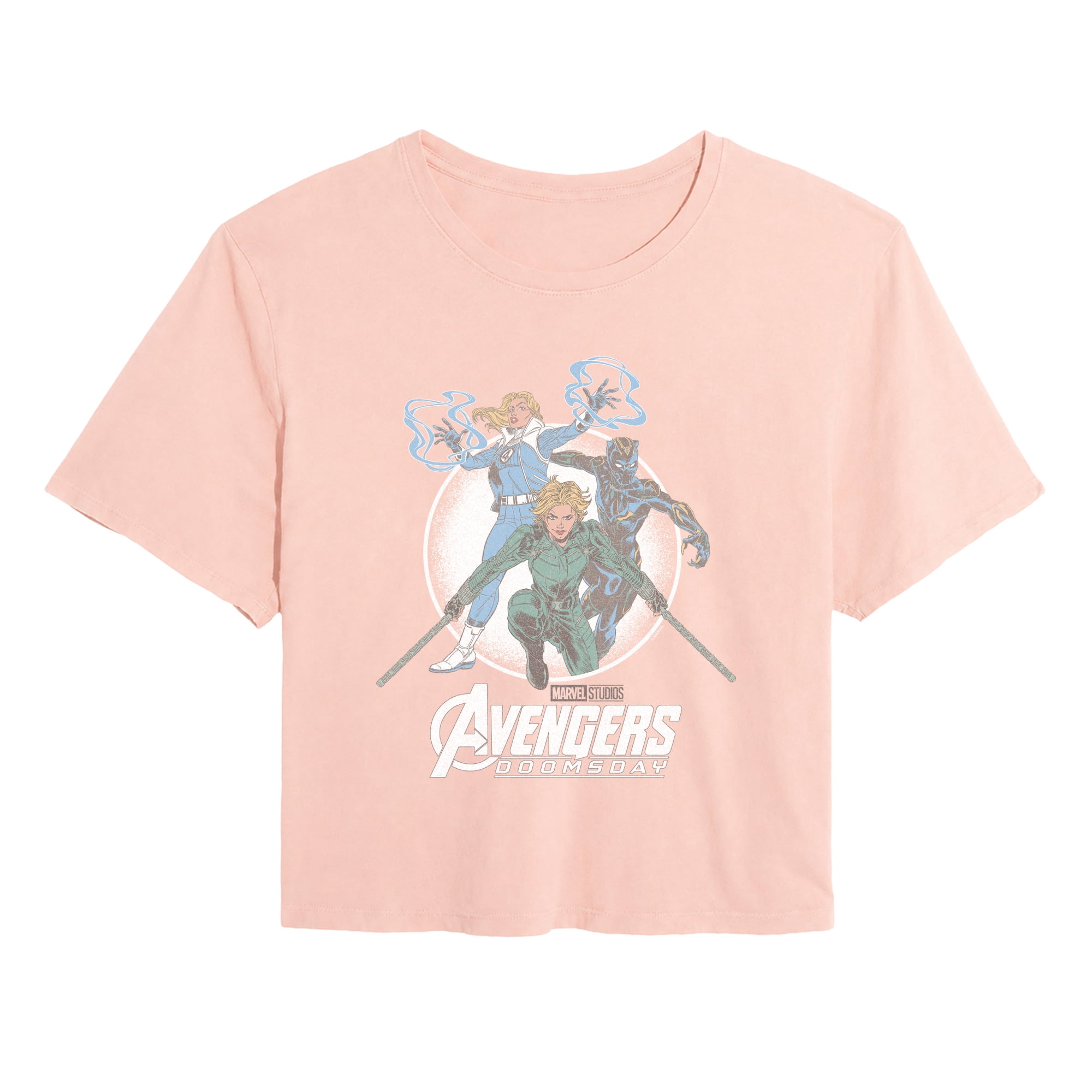 Avengers - Female Collage Women's Cropped Graphic T-Shirt - Walmart.com