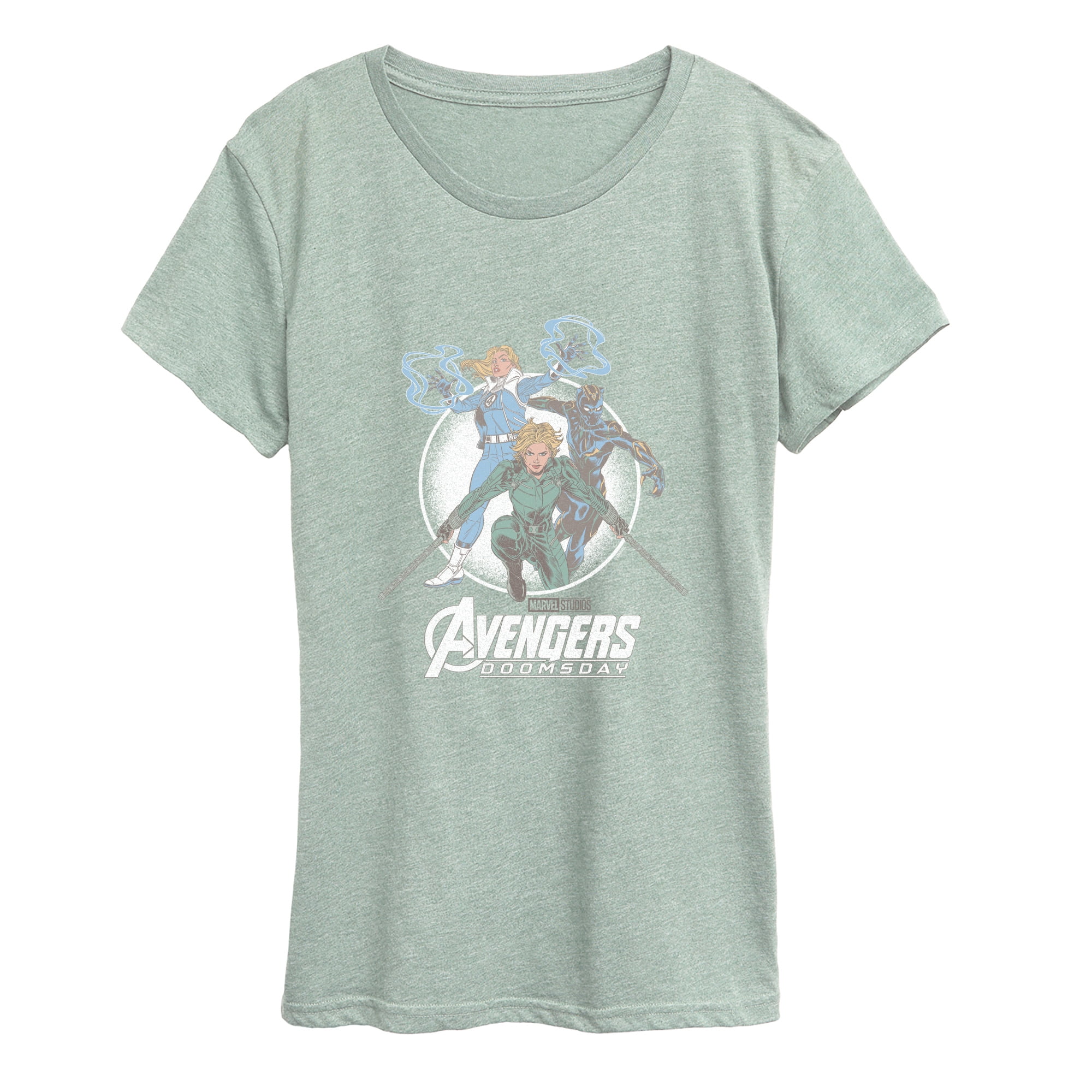 Avengers - Female Collage Women's Short Sleeve Graphic T-Shirt ...