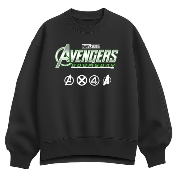 Avengers - Icons Women's Oversized Fleece Crew Sweatshirt - Walmart.com