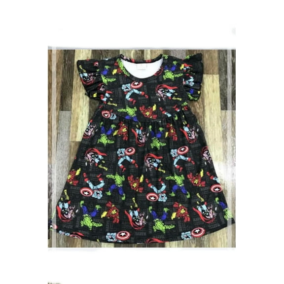 Avengers Dress Cotton for Babies and Girls, Superhero