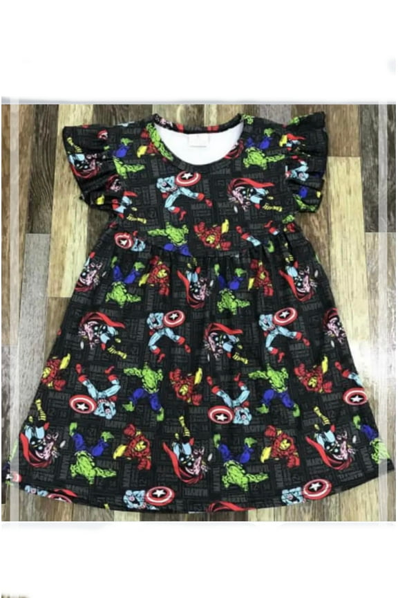 Avengers Dress Cotton for Babies and Girls, Superhero
