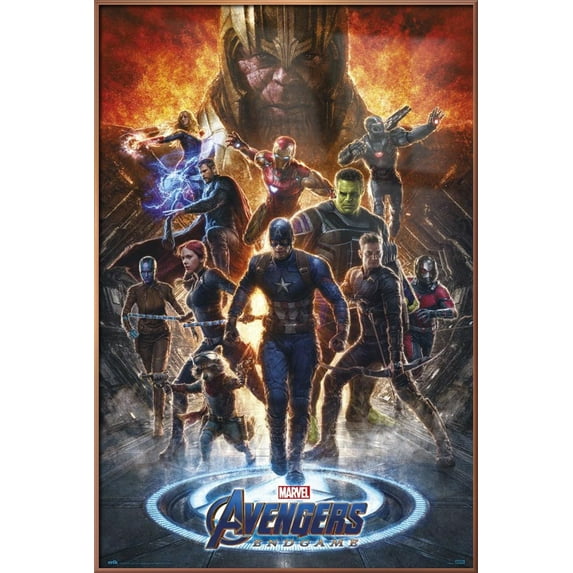Avengers: Endgame - Framed Movie Poster (Avengers Attack) (Size: 24" X 36") (Shiny Copper Aluminum Frame)