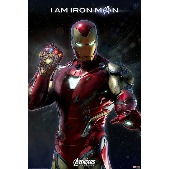 Avengers: Endgame - Movie Poster (I Am Iron Man) (Black Poster Hanger)