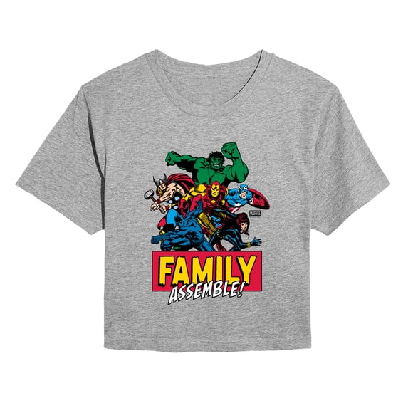 Avengers - Family Assemble Women's Cropped Graphic T-Shirt