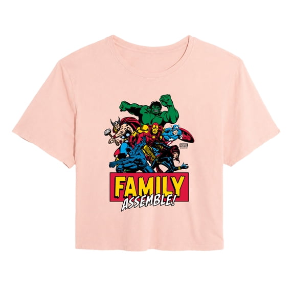 Avengers - Family Assemble Women's Cropped Graphic T-Shirt