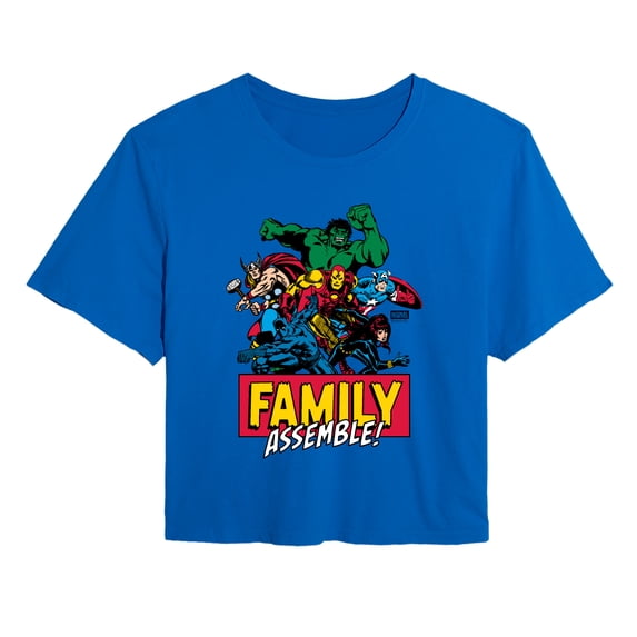 Avengers - Family Assemble Women's Cropped Graphic T-Shirt