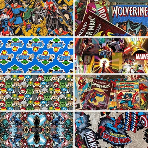 Avengers Fat Quarter Cotton Fabric Bundle (8 Pieces)