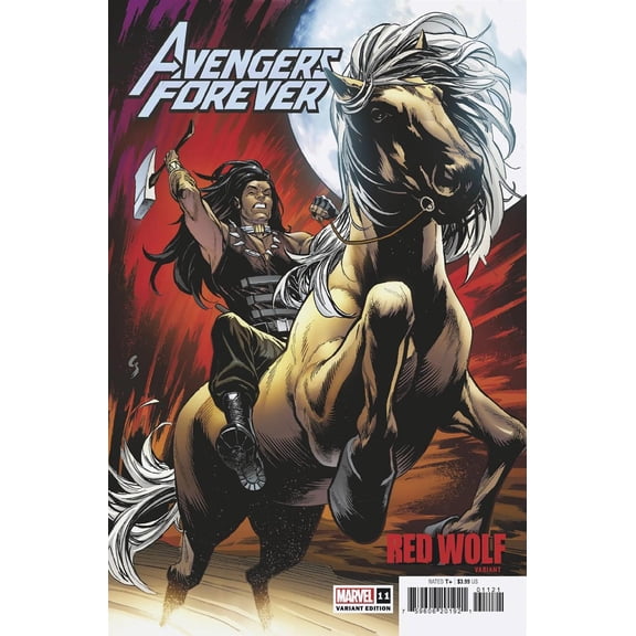 Avengers Forever #11 Shaw Red Wolf Var (Shaw Red Wolf Var) Marvel Prh Comic Book 2022