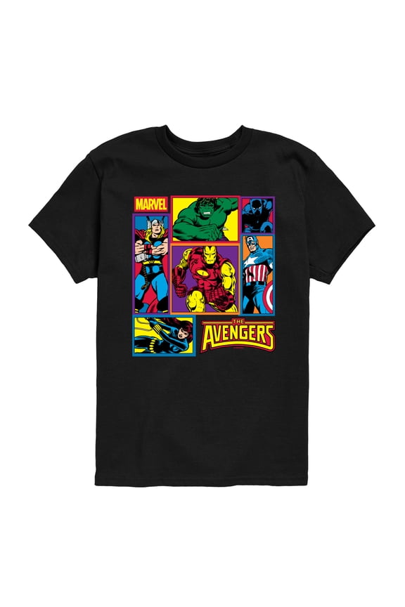 Avengers - Grid - Youth Boys Short Sleeve Graphic T-Shirt