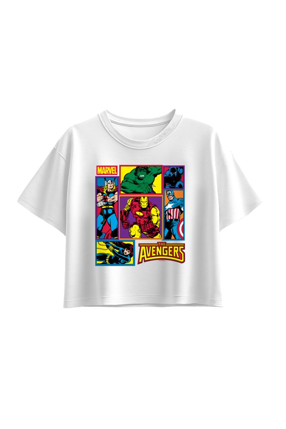 Avengers - Grid - Youth Girls Boxy T-Shirt