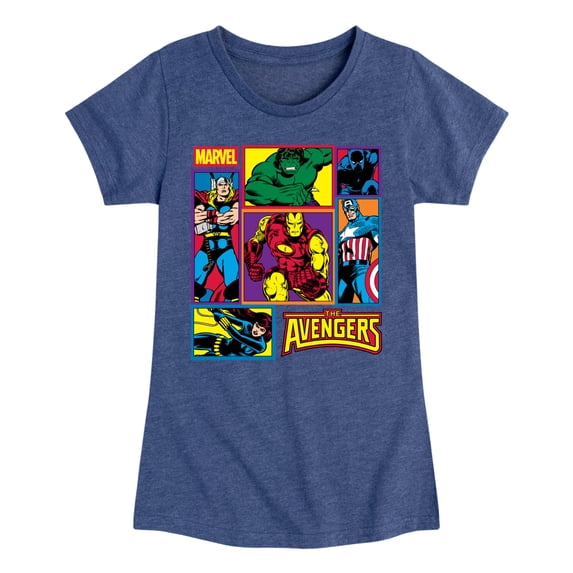 Avengers - Grid - Youth Girls Fitted Short Sleeve T-Shirt
