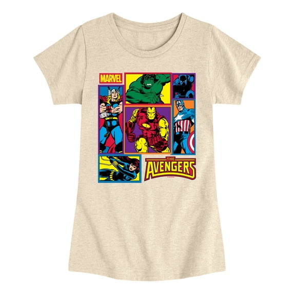 Avengers - Grid - Youth Girls Fitted Short Sleeve T-Shirt