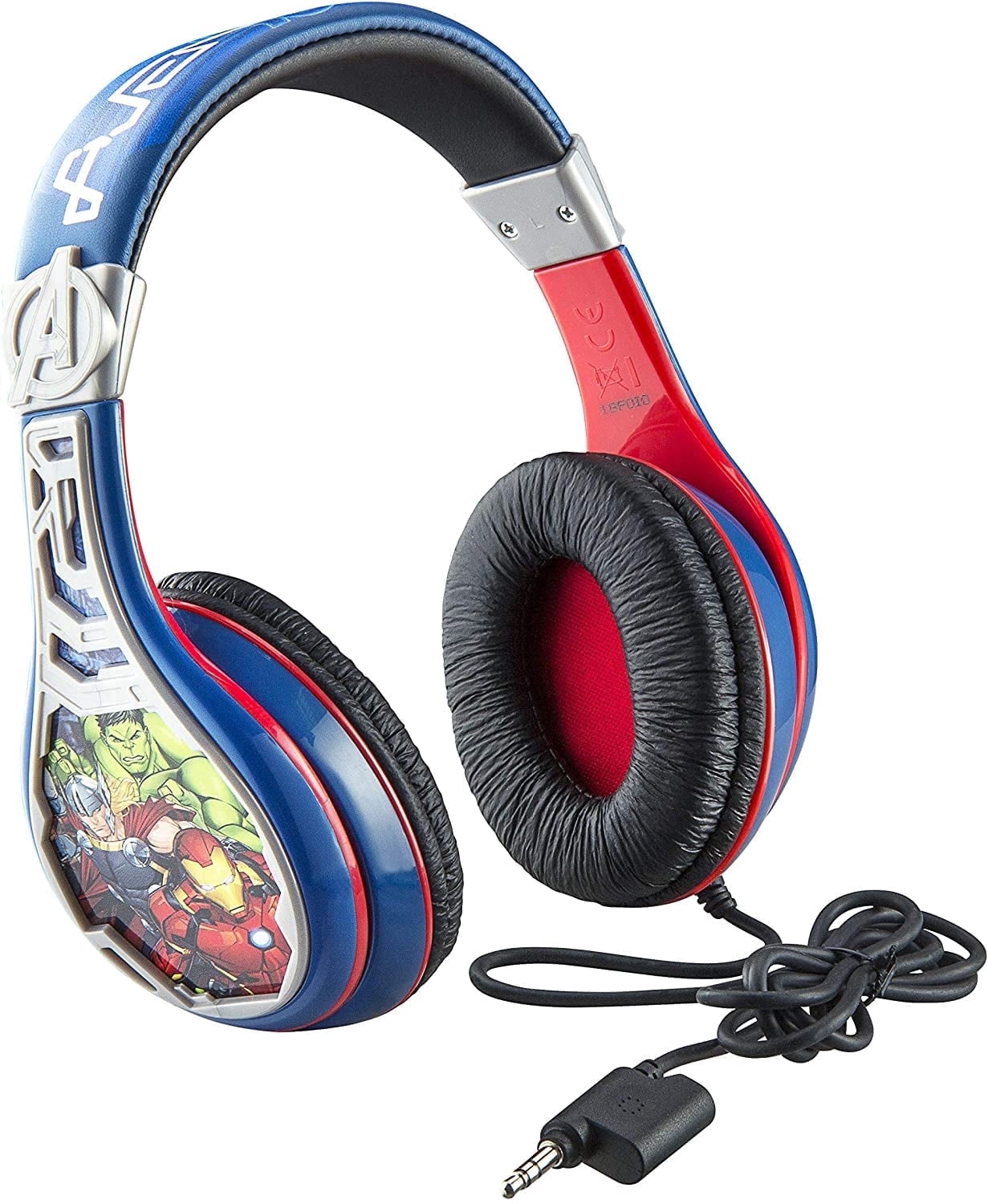 eKids Avengers Headphones for Kids, Wired Headphones with Built in Volume Limiting Feature