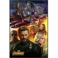 thumbnail image 1 of Avengers: Infinity War - Framed Movie Poster (Rocket & Groot & Loki & Star-Lord & Captain America & Black Widow...) (Size: 25" X 37") (Metallic Anthracite Plastic Frame), 1 of 6