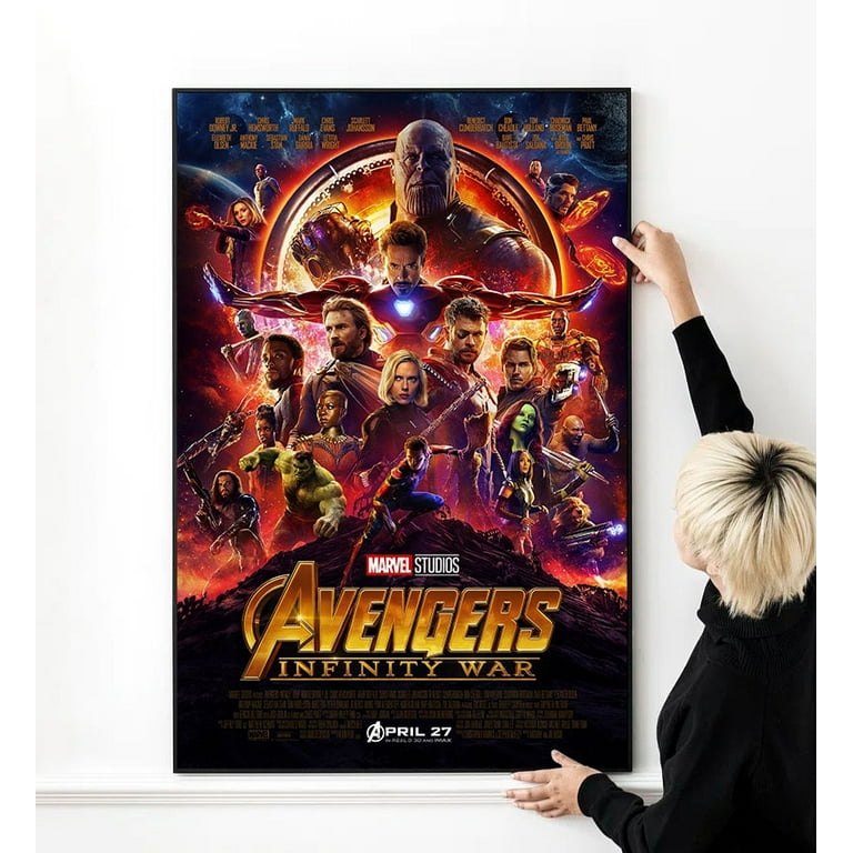 Avengers Infinity War Movie Poster High Quality Print Photo Wall Art Canvas Cloth Multi size Walmart