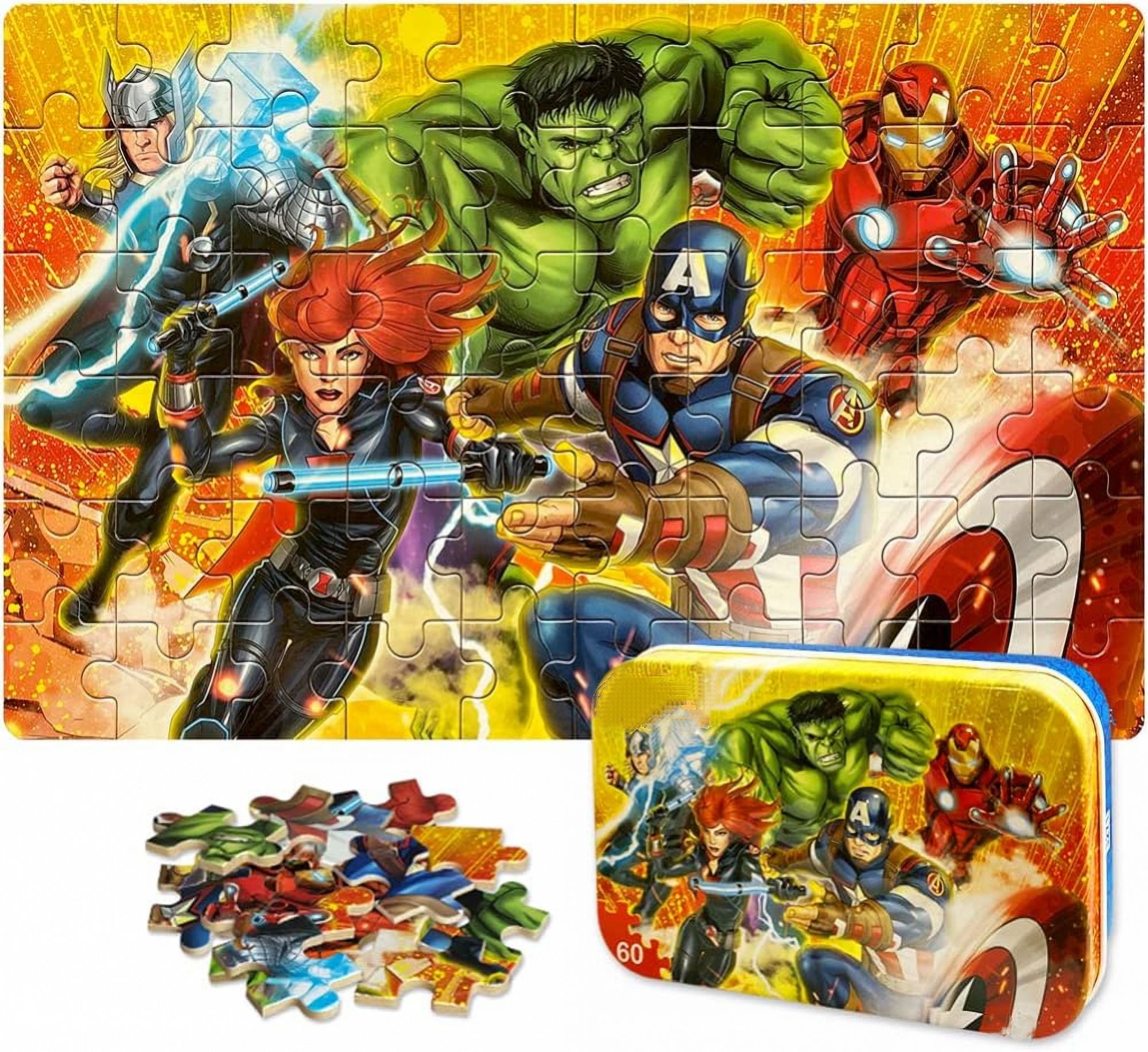 Avengers Jigsaw Puzzles for Kids Ages 48, 60 Piece Superhero Puzzles