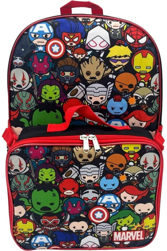 Avengers Kawaii 16" Backpack With Detachable Lunch Box