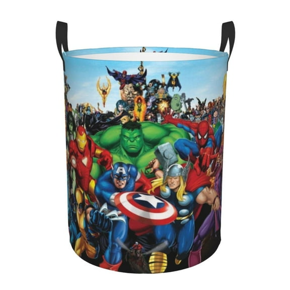 Avengers Large Laundry Hamper, Collapsible Laundry Basket With Handles, Tall Storage Basket For Blanket, Toys, Dirty Clothes In Living Room, Bedroom, Bathroom, Nursery