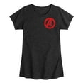 thumbnail image 1 of Avengers - Logo - Youth Girls Fitted Short Sleeve T-Shirt, 1 of 4
