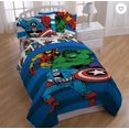 thumbnail image 1 of Avengers Marvel Comics Red & Blue Boys Twin Comforter & Sheet Set (4 Piece Bed in A Bag), 1 of 1