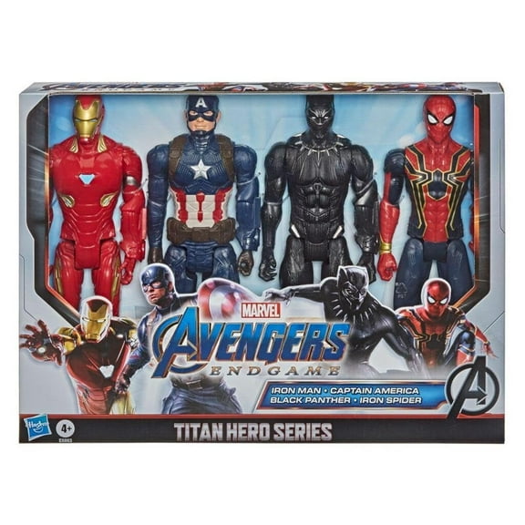 Avengers Marvel Endgame Titan Hero Series 12" Action Figures Captain America, Iron Spider, Black Panther, and Iron Man (4 Action Figures) 103
