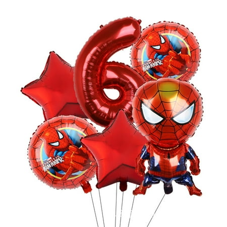 Avengers Marvel Heroes, Spider-Man, Hulk, Captain America, Round Aluminum Film Balloon Set