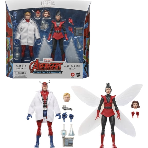 Avengers: Beyond Earth's Mightiest - Marvel Legends - Hank Pym (Giant-Man) & Janet Van Dyne (Wasp) 60th Anniversary Action Figure 2-Pack