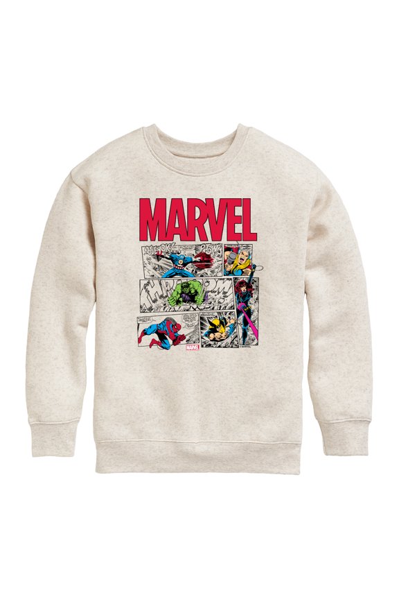 Avengers - Marvel Panels - Youth Boys Crew Fleece Sweatshirt