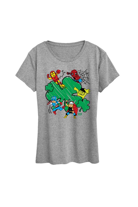 Avengers - Marvel Shamrock - Women's Short Sleeve Graphic T-Shirt