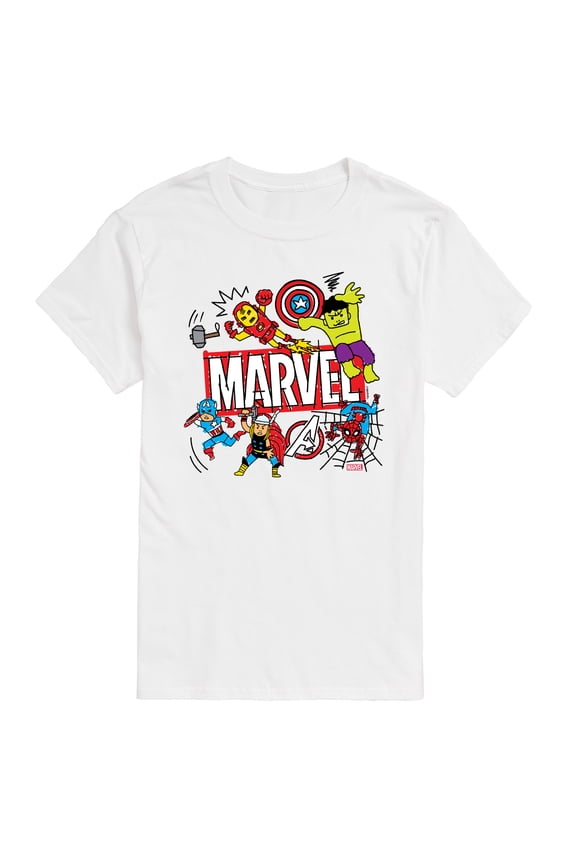 Avengers - Marvel Sketch - Men's Short Sleeve Graphic T-Shirt