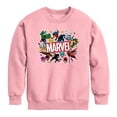 thumbnail image 1 of Avengers - Marvel Sticker Collage - Youth Boys Crew Fleece Sweatshirt, 1 of 3