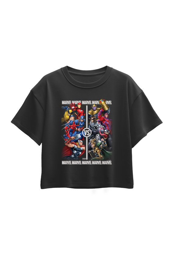 Avengers - Marvel Vs Villans - Youth Girls Boxy T-Shirt