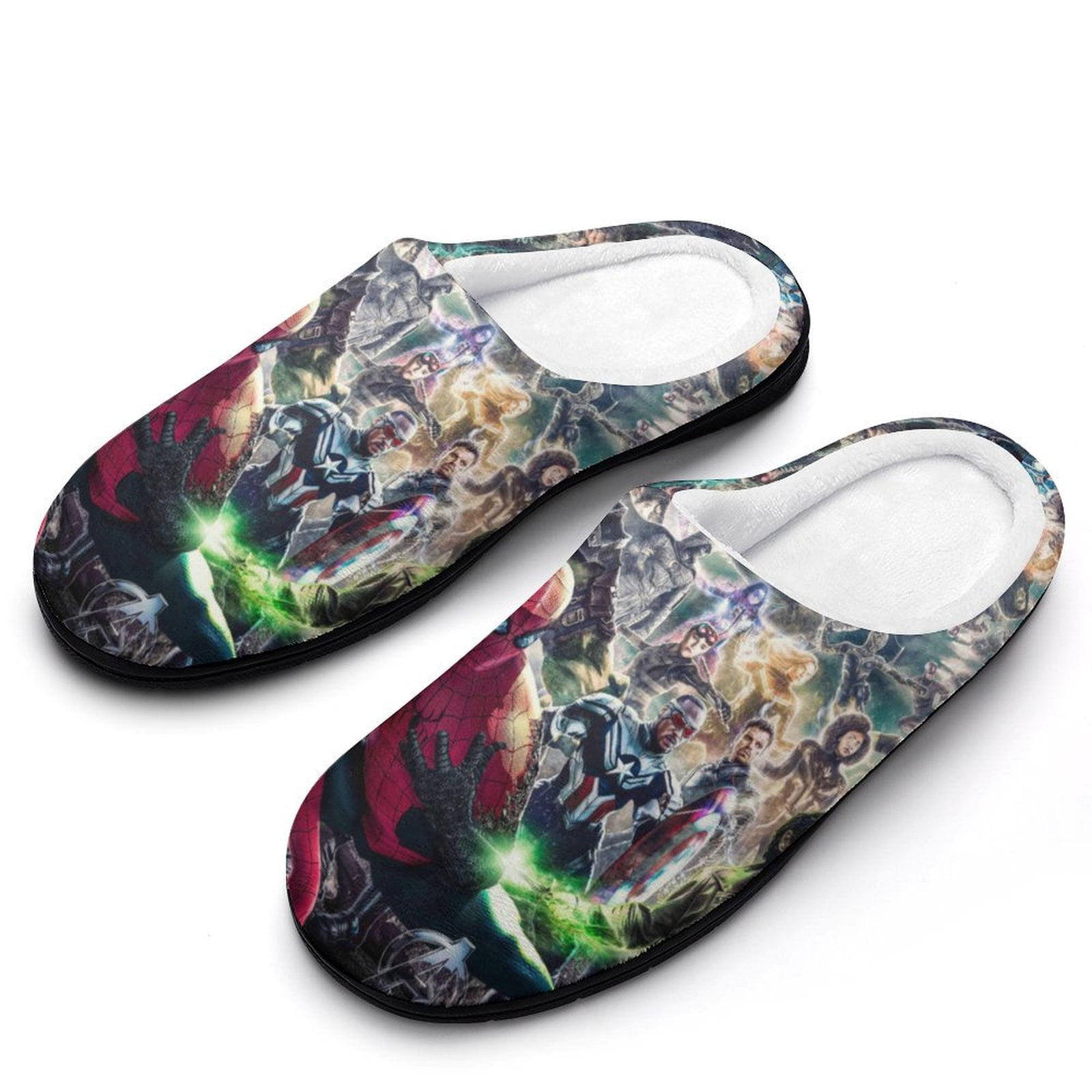 Marvel Avengers Boys Slippers - Plush Boot House Shoes With Non-Slip Soles, Sizes 12-2 | Warm, Cozy Kids Indoor Slippers