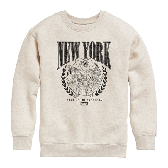 Avengers - Nyc - Youth Boys Crew Fleece Sweatshirt