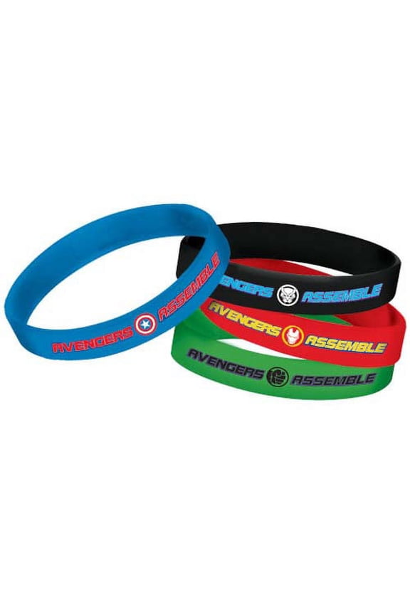 Avengers 'Powers Unite' Rubber Bracelets / Favors (4ct)